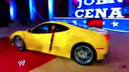 John Cena Stolen Alberto Del Rio Ferrari. @ Wwe Night of Champions 2011
