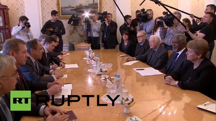 Russia: Lavrov meets with 'The Elders' group of world leaders in Moscow