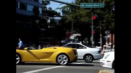 Lamborghini Gallardo Spyder Start and Accelerate 