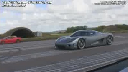 Koenigsegg Ccx cruising снимано от Bmw M3 