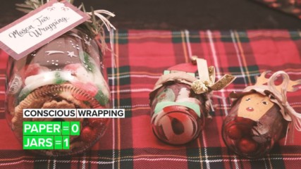 Conscious Wrapping: Presents in jars are cuter and greener