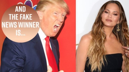Chrissy Teigen 'hosts' Trump's Fake News Media Awards