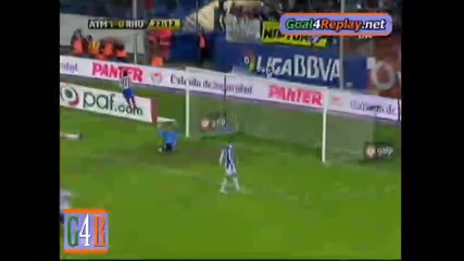 Atletico Madrid - Recreativo Huelva 5:1 Кун Агуеро първи гол ! 