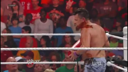 Джон Сина пребива и унижава жестоко Майкъл Кол - Raw 04.06.2012