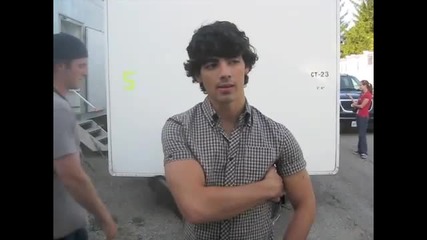 Joe Jonas on the set of Camp Rock 2 