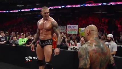 The Usos vs Batista & Randy Orton - Wwe Tag Team Championship Match - Wwe Raw 7/4/14