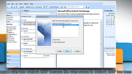 Microsoft® Outlook 2007: How to import Microsoft® Outlook Express messages, address book and rules o