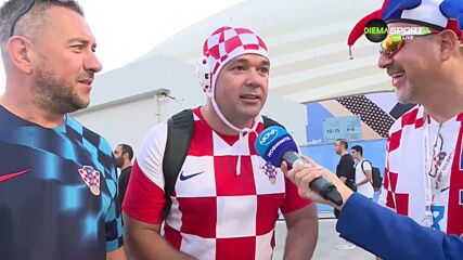 Настроенията сред хърватските фенове в Катар преди срещата между Япония и Хърватия