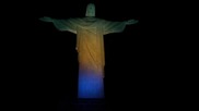 Статуята на Иисус в Рио грейна в бразилски цветове заради Игрите