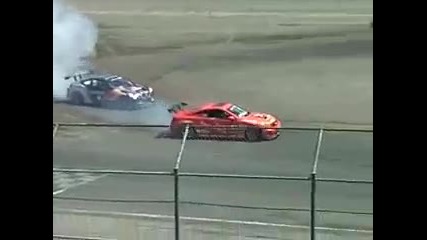 formula drift rhys millen hyundai genesis coupe vs american muscle import g35 (hq) 