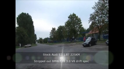 Audi S3 1.8t vs Bmw E28 3.0 V8