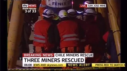Чилийските миньори - Третият изваден миньор! 
