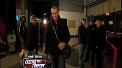 wwe Royal Rumble 2009 Randy Orton backstage