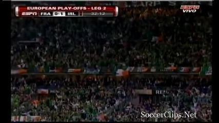 Франция 0 - 1 Ирландия гол на Роби Кийн 
