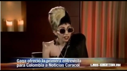 Lady Gaga в Noticias Caracol, Columbia - Интервю 2011