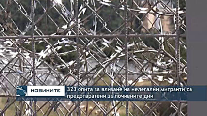 323 опита за влизане на нелегални мигранти са предотвратени за почивните дни