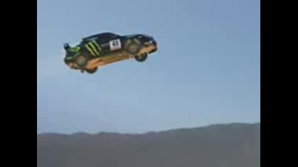 Ken Block jumps his rally car 171 feet.3gp
