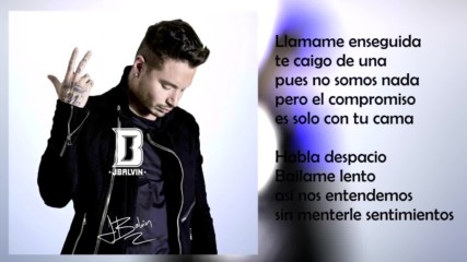 J Balvin - Piensame ( Lyric Video )