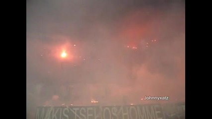 Paok - Aek Gate 4 Play Off Burning Hell !!! 