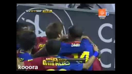 Севиля 0:3 Барселона Етоо Гол 29.11