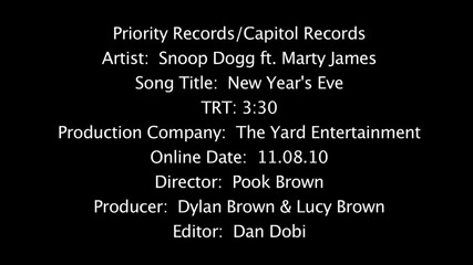 Snoop Dogg & Marty James - New Year 