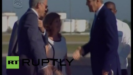 Cuba: John Kerry arrives in Havana to re-open US embassy during historic visit