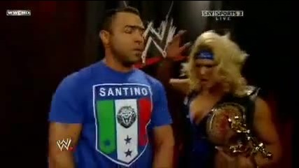 Wwe Raw 2008 John Cena Santino Marella And Beth Phoenix Backstage