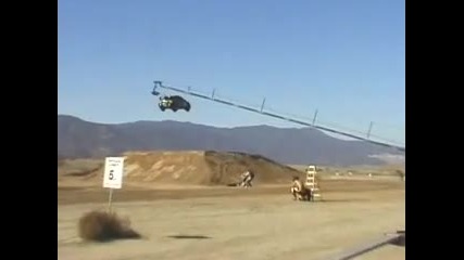 Ken Block jumps his rally car 171 feet