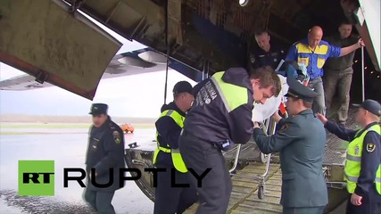 Russia: Earthquake evacuees saved by EMERCOM arrive in Moscow