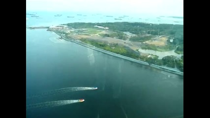 Гледка от върха на Singapore Flyer 