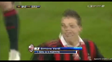 Милан 1:0 Палермо - юноши Страхотен гол на младата надежда на Милан - Симоне Верди 