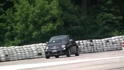 Jorrik doing slalom with a Fiat 500 Abarth Esseesse! - 1080p Hd 