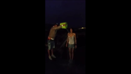 Ice Bucket Challenge and Barmaid Mili from Hot Peppers Prague