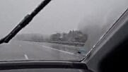Сняг на магистрала „Тракия“