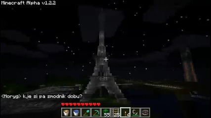 Айфелова кулa на minecraft