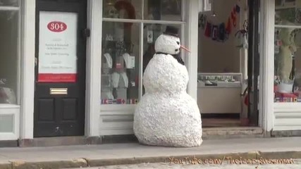 Снежко плаши минаващите на улицата