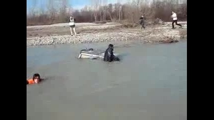Extreme water crossing toyota 4x4