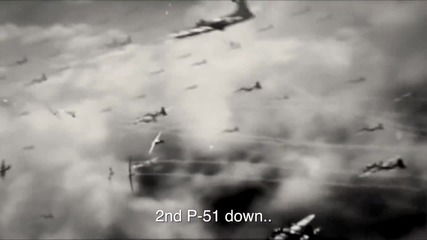 Месершмит 262 разстрелва американски самолети Мустанг П-51