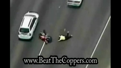 неуспешен опит на моторист за бягство от полицаи 