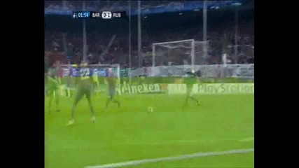 Шл - гол на Рубин в вратата на Барселона 