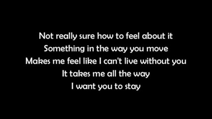 Rihanna - Stay feat. Mikky Ekko ~official Lyrics Video~