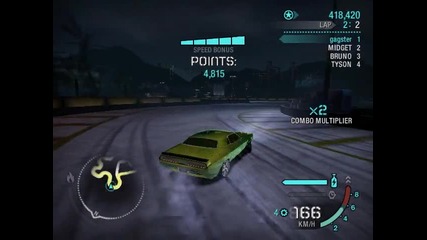 Need For Speed Carbon Drifting With Dodge Challenger