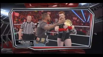 Wwe Raw 3.9.2012 John Cena Vs Alberto Del Rio Falls Count Anywhere Match Part 1