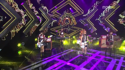 (hd) Aoa - Get Out ~ Music Core (10.11.2012)