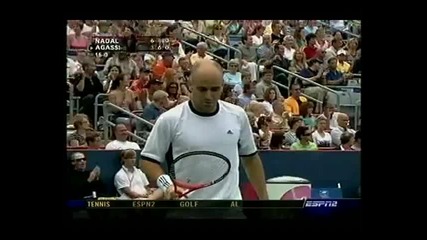 Nadal vs Agassi - Montreal 2005