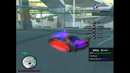 Gta San Andreas Multiplayer колата ми е с неони