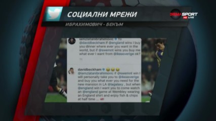 Басът между Бекъм и Златан - хит в социалните мрежи