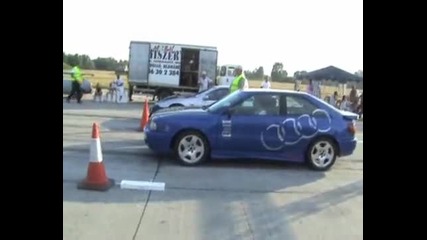 Audi S2 Coupe [10.06@227] Vs. Nissan 300 Zx Drag Race