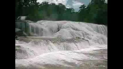 Chiapas Cascadas Aguas Azules Blue Water W