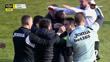 Със страхотен гол Иван Минчев разпечата мрежата на Берое